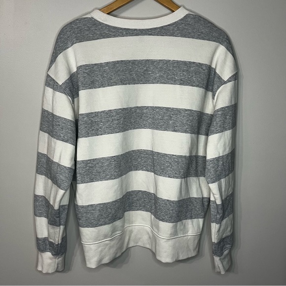 #184 George Grey and Cream Striped Sweater - Picture 3 of 9